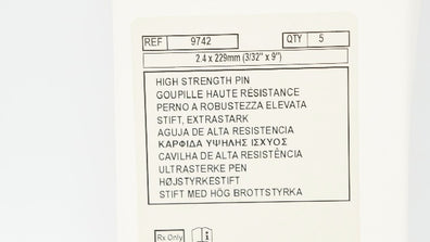 ConMed 9742 High Strength Pin 3/32inch x 9inch - Box of 5